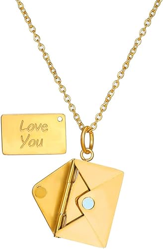 VERDANAE   - ENVELOPE LOVE LETTER PENDANT NECKLACE